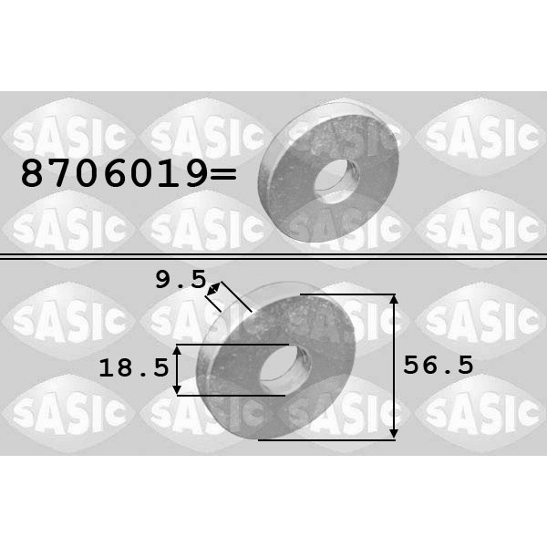 Слика на дистанциона шајбна, ременица на радалица SASIC 8706019 за BMW 3 Touring E46 318 d - 116 коњи дизел