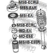 Слика 2 на дистанционна тръба, амортисьор FEBEST MSB-ECRU