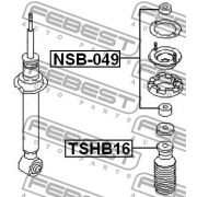 Слика 2 на дистанционна тръба, амортисьор FEBEST NSB-049