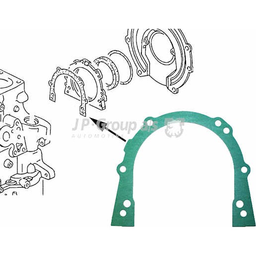 Слика на дихтунг на картер на маслена пумпа JP GROUP  1119100100 за Seat Cordoba Saloon (6K2,C2) 1.9 SDI - 64 коњи дизел