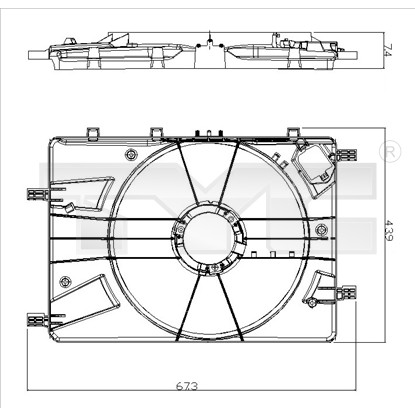 Слика на Држач, вентилатор на радиатор TYC 825-0016-1