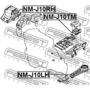 Слика 2 на држач, рачен менувач FEBEST NM-J10TM