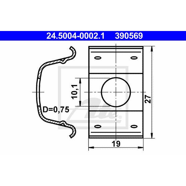 Слика на Држач, сопирчко црево ATE 24.5004-0002.1