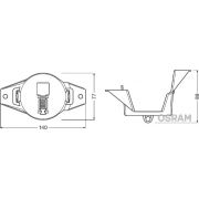 Слика 2 на држач, фар за магла OSRAM LEDriving Mounting Bracket FOG103/201-NIS-M