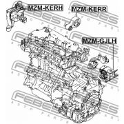 Слика 2 на држач за мотор FEBEST MZM-KERR