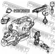 Слика 1 на држач за мотор FEBEST PGM-206LH