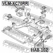 Слика 2 на држач за мотор FEBEST VLM-XC70RR