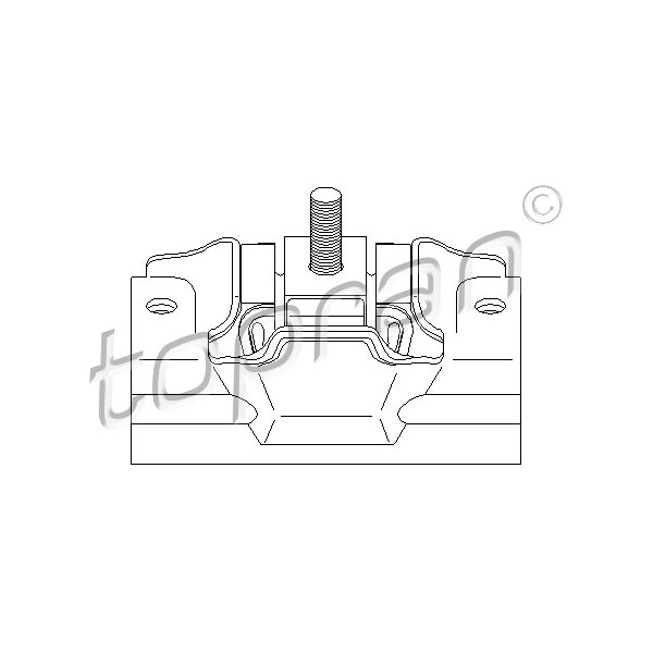 Слика на држач за мотор TOPRAN 720 345 за Citroen Jumper BUS 230P 2.0  4x4 - 109 коњи бензин