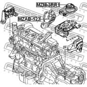 Слика 2 на Држач на мотор FEBEST MZAB-123