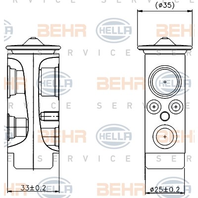 Слика на Експанзион вентил, клима уред HELLA 8UW 351 004-264