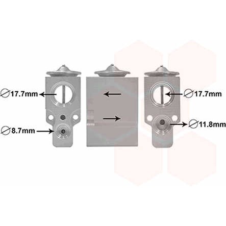 Слика на експанзион вентил, клима уред VAN WEZEL 43001488 за Renault Master 2 Box (FD) 3.0 dCi 160 - 156 коњи дизел