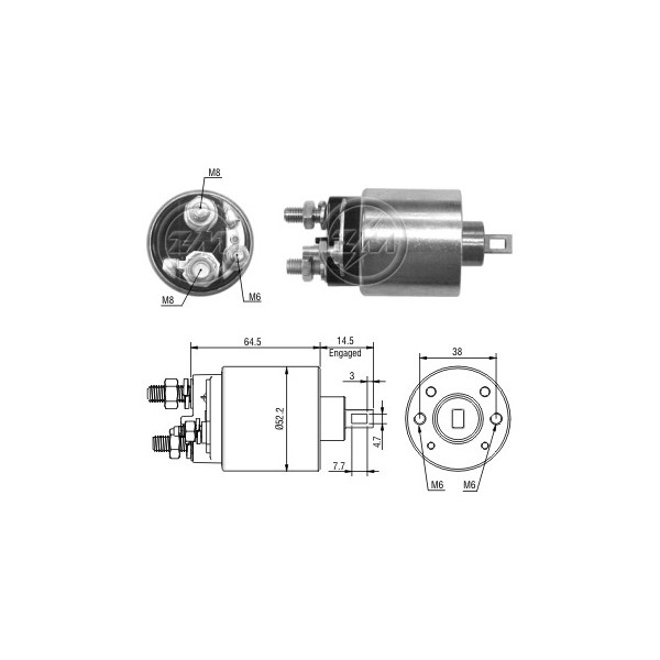 Слика на електромагнетен приклучувач, стартер ERA 227228 за Ford Escort 4 Convertible (ALF) 1.6 i - 102 коњи бензин