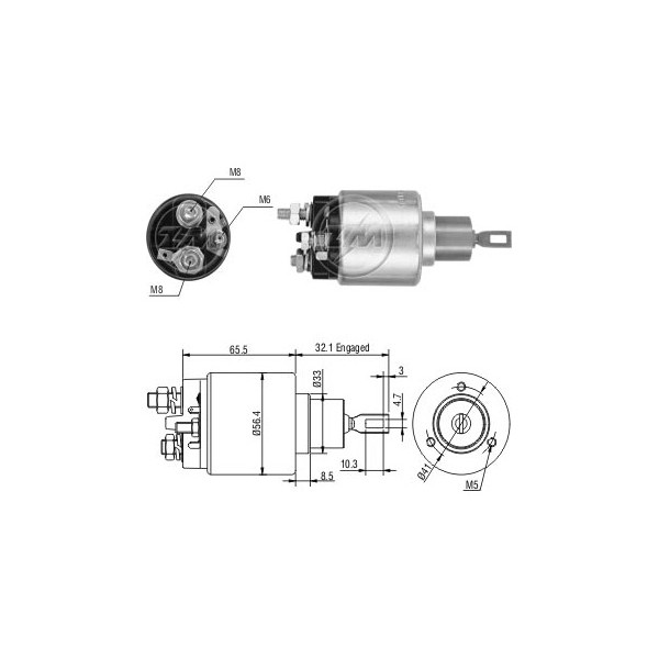 Слика на електромагнетен приклучувач, стартер ERA 227871 за Ford Orion 3 (GAL) 1.6 - 90 коњи бензин