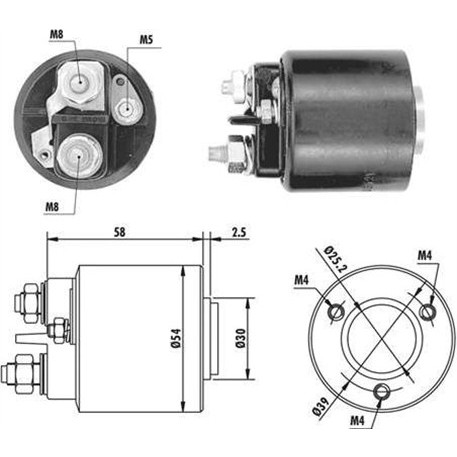 Слика на Електромагнетен приклучувач, стартер MAGNETI MARELLI 940113050059