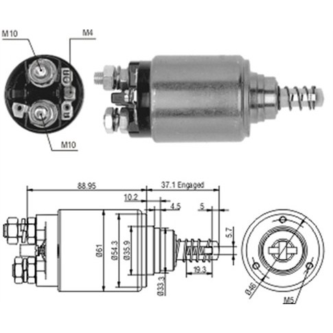 Слика на Електромагнетен приклучувач, стартер MAGNETI MARELLI 940113050187