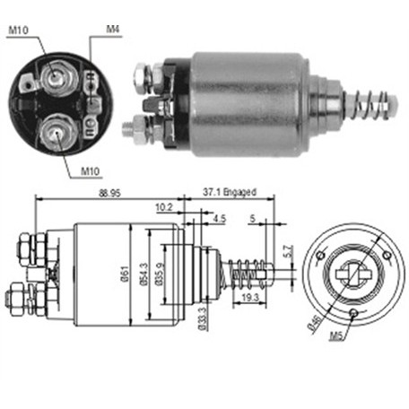 Слика на Електромагнетен приклучувач, стартер MAGNETI MARELLI 940113050189