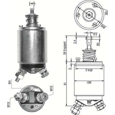 Слика на Електромагнетен приклучувач, стартер MAGNETI MARELLI 940113050254