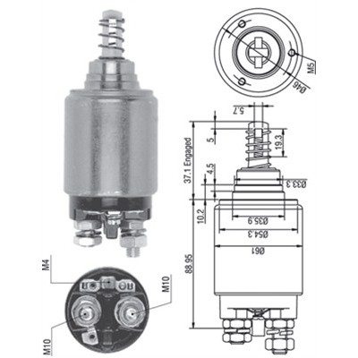 Слика на Електромагнетен приклучувач, стартер MAGNETI MARELLI 940113050262