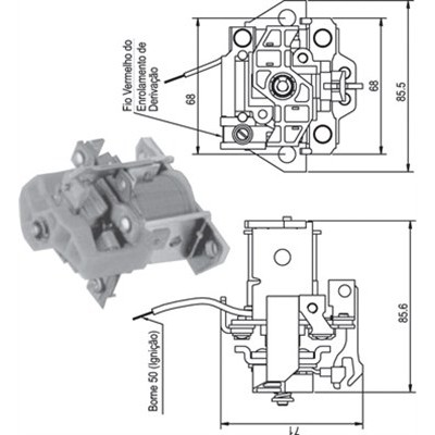 Слика на Електромагнетен приклучувач, стартер MAGNETI MARELLI 940113050336