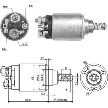 Слика на Електромагнетен приклучувач, стартер MAGNETI MARELLI 940113050389