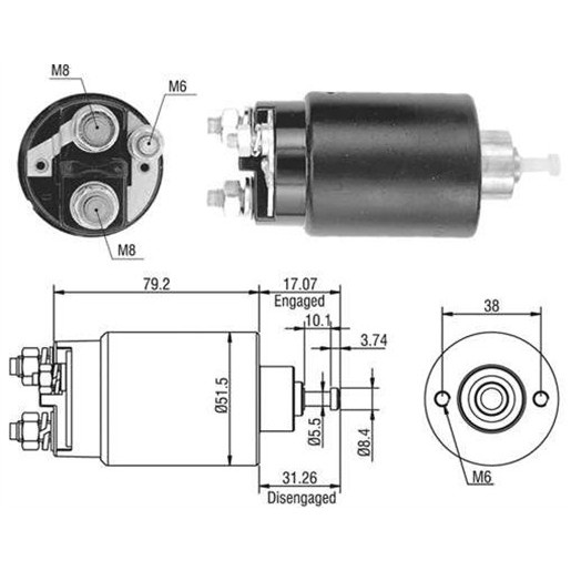 Слика на Електромагнетен приклучувач, стартер MAGNETI MARELLI 940113050405