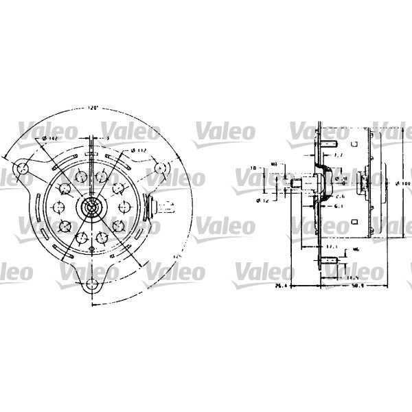 Слика на електромотор, вентилатор за ладник VALEO 698007 за Renault 21 Hatchback 2.1 Turbo-D (B486, B488, B48V) - 88 коњи дизел