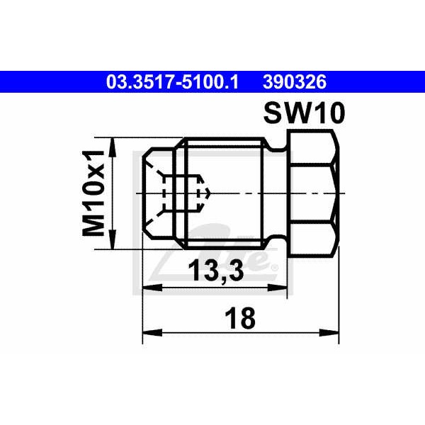 Слика на завртка, главен сопирачки цилиндар ATE 03.3517-5100.1 за Seat Alhambra (7V8,7V9) 1.8 T 20V - 150 коњи бензин