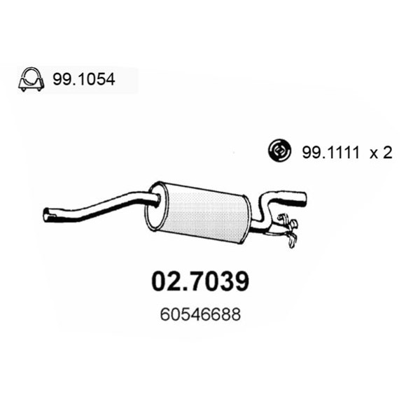 Слика на Заден издувен лонец ASSO 02.7039