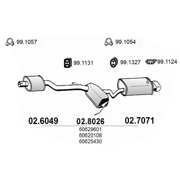 Слика на Заден издувен лонец ASSO 02.7071