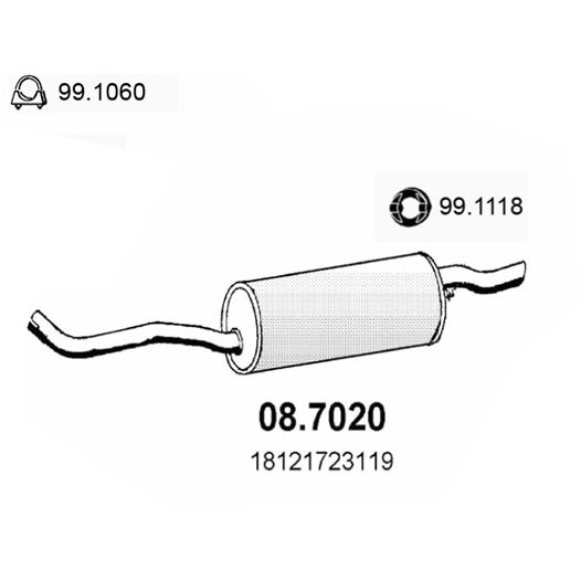 Слика на Заден издувен лонец ASSO 08.7020