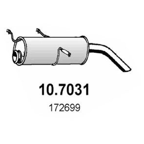 Слика на Заден издувен лонец ASSO 10.7031 за Citroen ZX Estate N2 1.8 i 16V - 110 коњи бензин