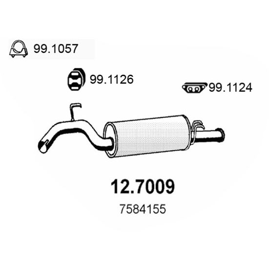 Слика на Заден издувен лонец ASSO 12.7009