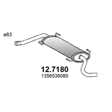 Слика на Заден издувен лонец ASSO 12.7180