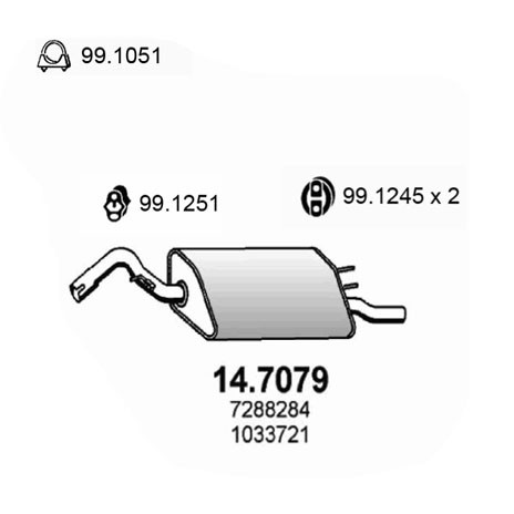 Слика на Заден издувен лонец ASSO 14.7079