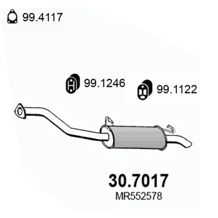 Слика на Заден издувен лонец ASSO 30.7017