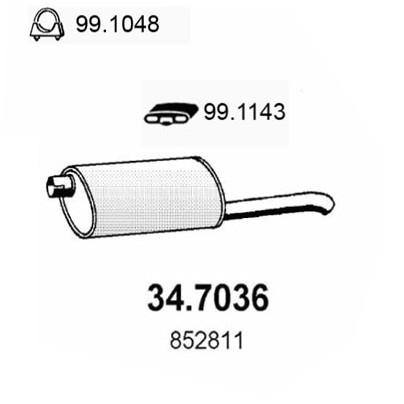 Слика на Заден издувен лонец ASSO 34.7036