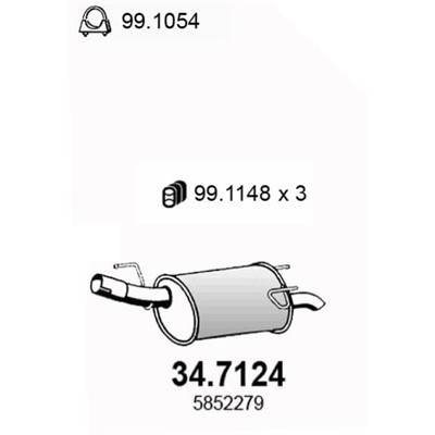 Слика на Заден издувен лонец ASSO 34.7124