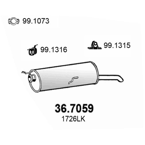 Слика на Заден издувен лонец ASSO 36.7059