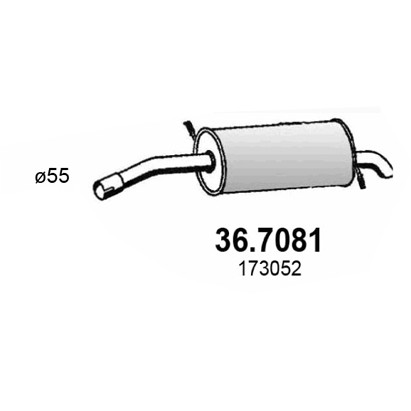 Слика на Заден издувен лонец ASSO 36.7081 за Peugeot 407 SW 2.0 HDi 135 - 136 коњи дизел