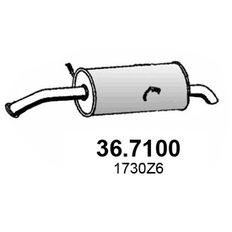 Слика на Заден издувен лонец ASSO 36.7100 за Peugeot 308 SW 1.6 16V - 120 коњи бензин