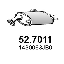 Слика на Заден издувен лонец ASSO 52.7011 за Suzuki Swift 3 (SG) 1.3 DDiS - 69 коњи дизел