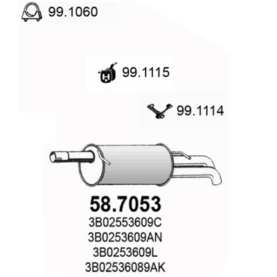 Слика на Заден издувен лонец ASSO 58.7053