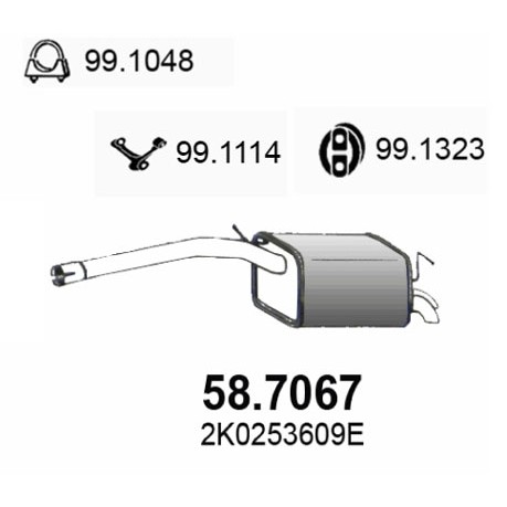 Слика на Заден издувен лонец ASSO 58.7067