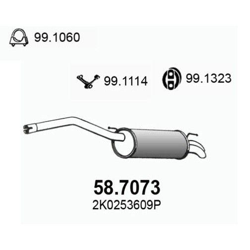 Слика на Заден издувен лонец ASSO 58.7073