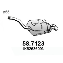 Слика на Заден издувен лонец ASSO 58.7123 за VW Jetta 3 (1K2) 1.9 TDI - 105 коњи дизел