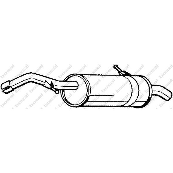 Слика на Заден издувен лонец BOSAL 135-065 за Peugeot 1007 1.4 HDi - 68 коњи дизел