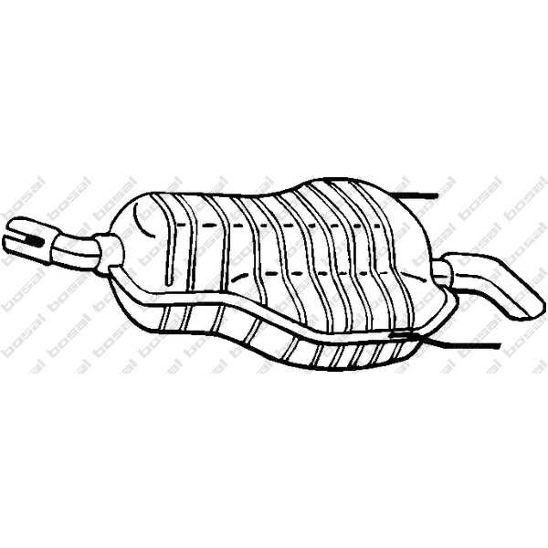 Слика на Заден издувен лонец BOSAL 185-647 за Opel Zafira (A05) 1.6 - 115 коњи бензин