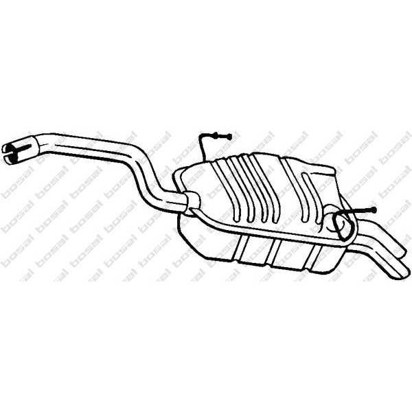 Слика на Заден издувен лонец BOSAL 190-903 за Peugeot 807 2.2 HDi - 136 коњи дизел