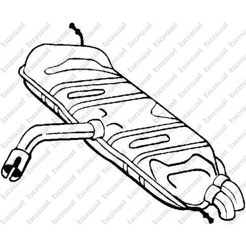 Слика на Заден издувен лонец BOSAL 233-723 за VW Golf 5 (1K1) 2.0 FSI - 150 коњи бензин