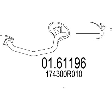 Слика на Заден издувен лонец MTS 01.61196 за Toyota Avensis Estate (T25) 2.0 D-4D - 126 коњи дизел